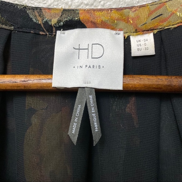 Anthropologie HD IN PARIS Floral & Gold Lace Top - Picture 10 of 16